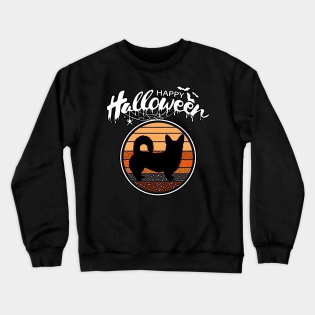 Funny Happy Halloween Beautiful Corgi Men Women Kids Gift Crewneck Sweatshirt by mlleradrian